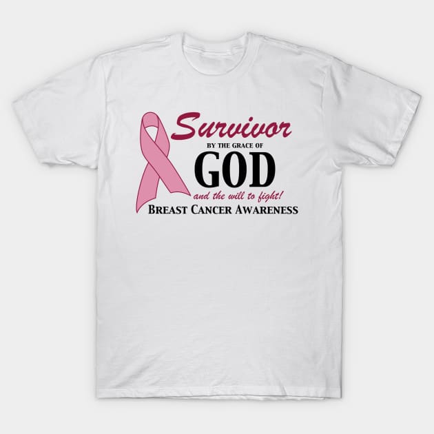 Survivor by the grace of God T-Shirt by VirgoArtStudio